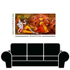 Beautiful Lord Krishna Sitting Under the Tree Premium Canvas Wall Painting