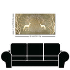 Swamp Deers in Forest Premium Canvas Wall Painting