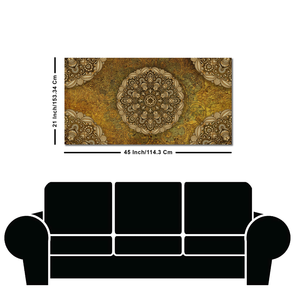 Golden Mandala Art Canvas Wall Painting