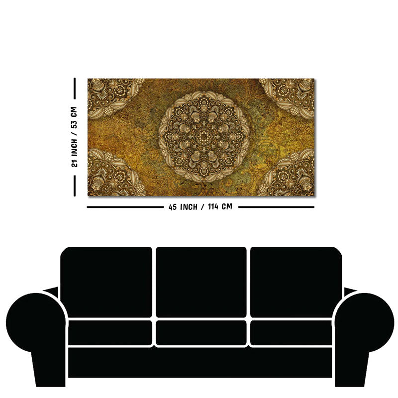 Golden Mandala Art Canvas Wall Painting