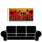 Beautiful Palm Tree on Sunset Canvas Wall Painting