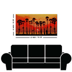 Beautiful Palm Tree on Sunset Canvas Wall Painting