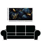Golden Tropical leaves Canvas Wall Painting