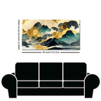 Golden Mountain Scenery of Mount Fuji Premium Canvas Wall Painting
