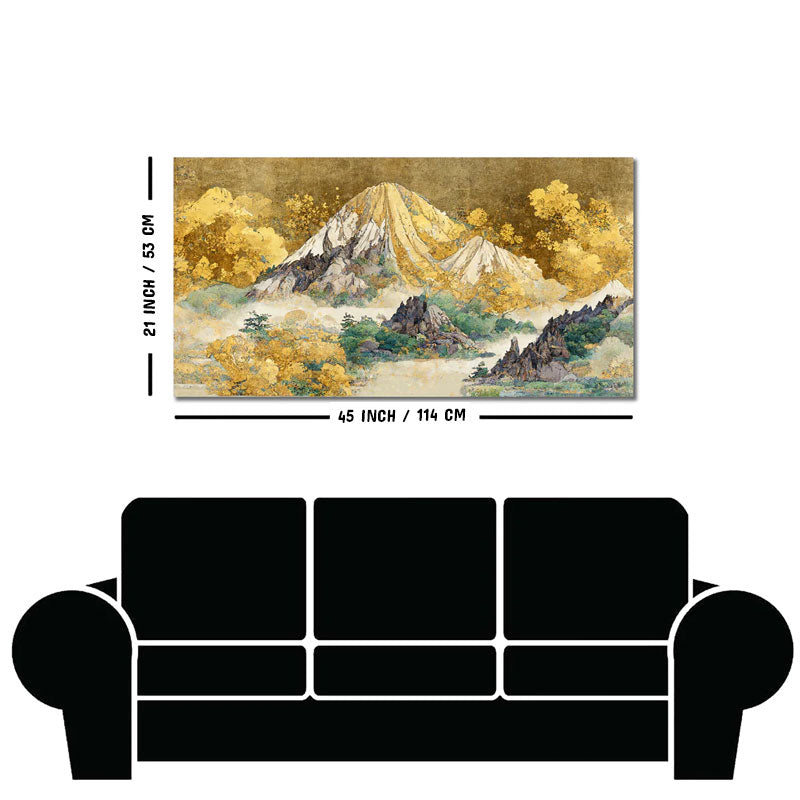 Beautiful Mountain Scenery Premium Canvas Wall Painting