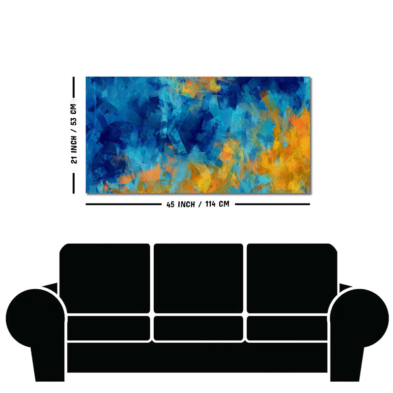 Abstract Colorful Blue Textured Design Art Canvas Wall Painting