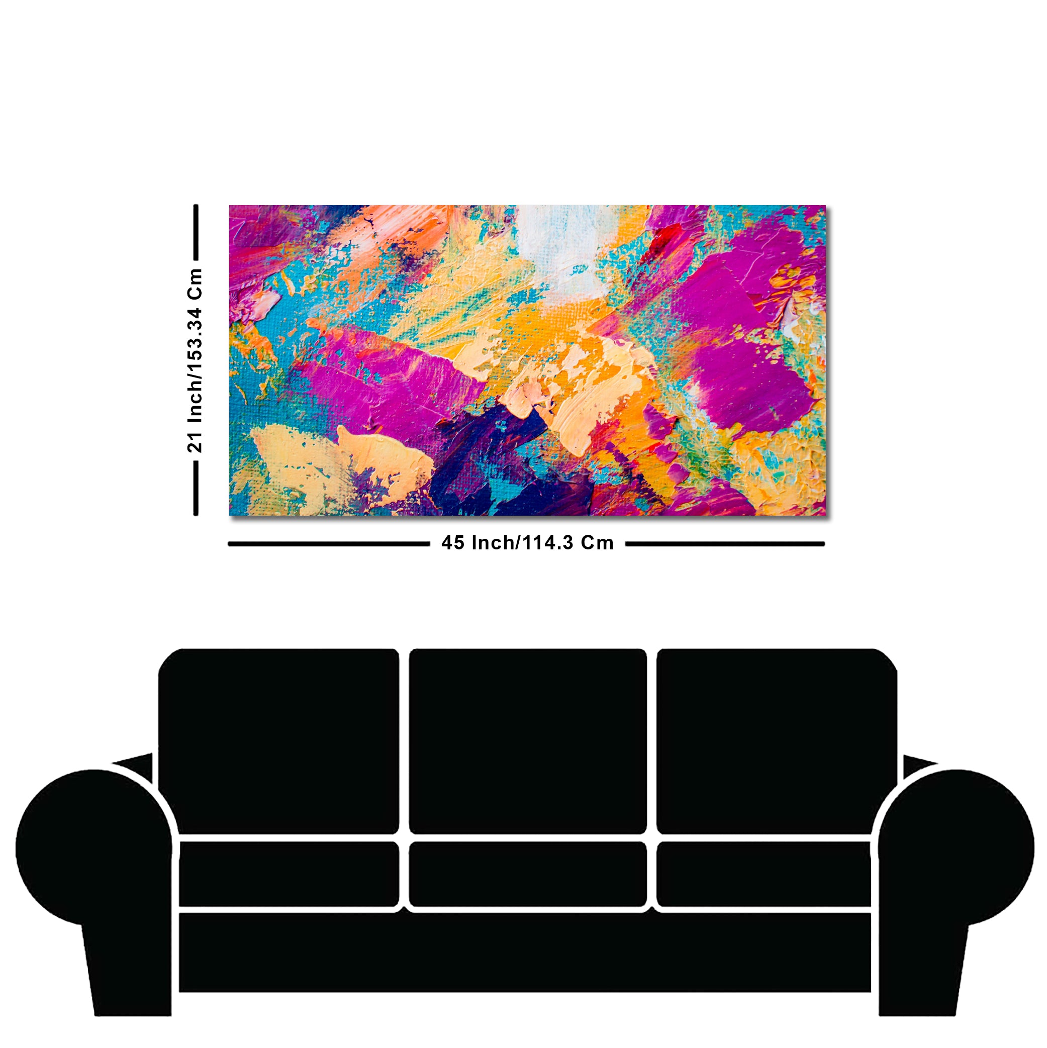 Abstract Colorful Modern Textured Art Wall Painting