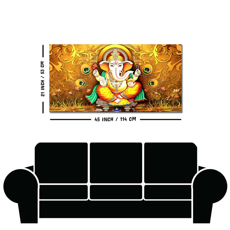 Vignaharta Ganesh Premium Canvas Wall Painting