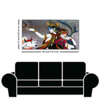 Radha Krishna Playing with Flute Canvas Wall Painting