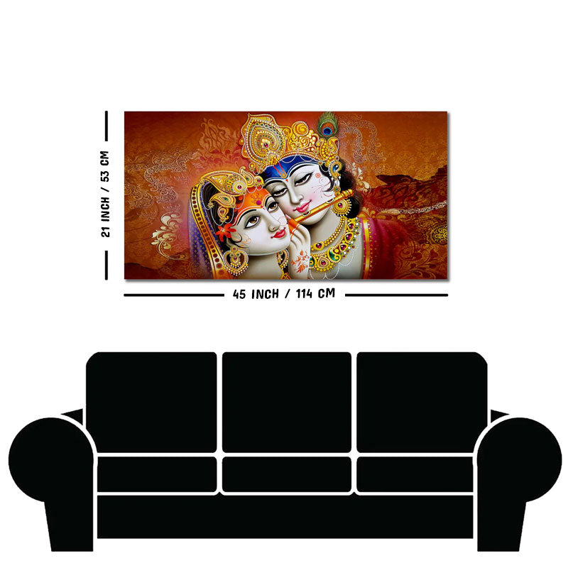 Radha Rani with Krishna Premium Wall Painting