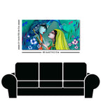 Beautiful Radha Krishna in Garden Canvas Wall Painting