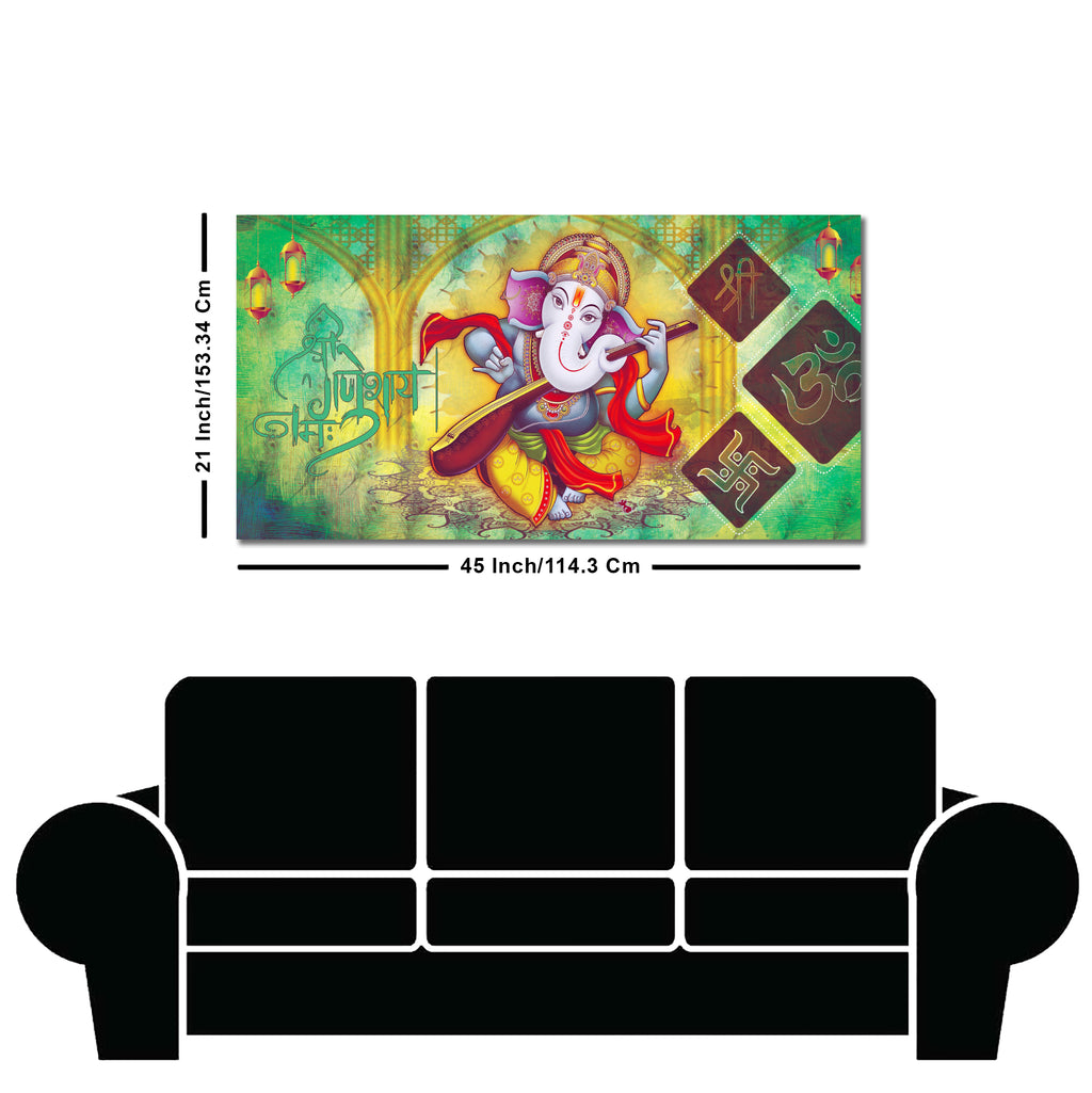 Lord Ganesha Premium Canvas Wall Painting