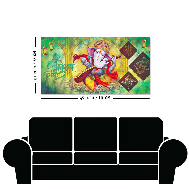 Lord Ganesha Premium Canvas Wall Painting