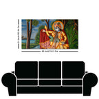 Radha Krishna Madhubani Premium Canvas Wall Painting