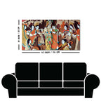 Radha Krishna with Bansuri Canvas Wall Painting