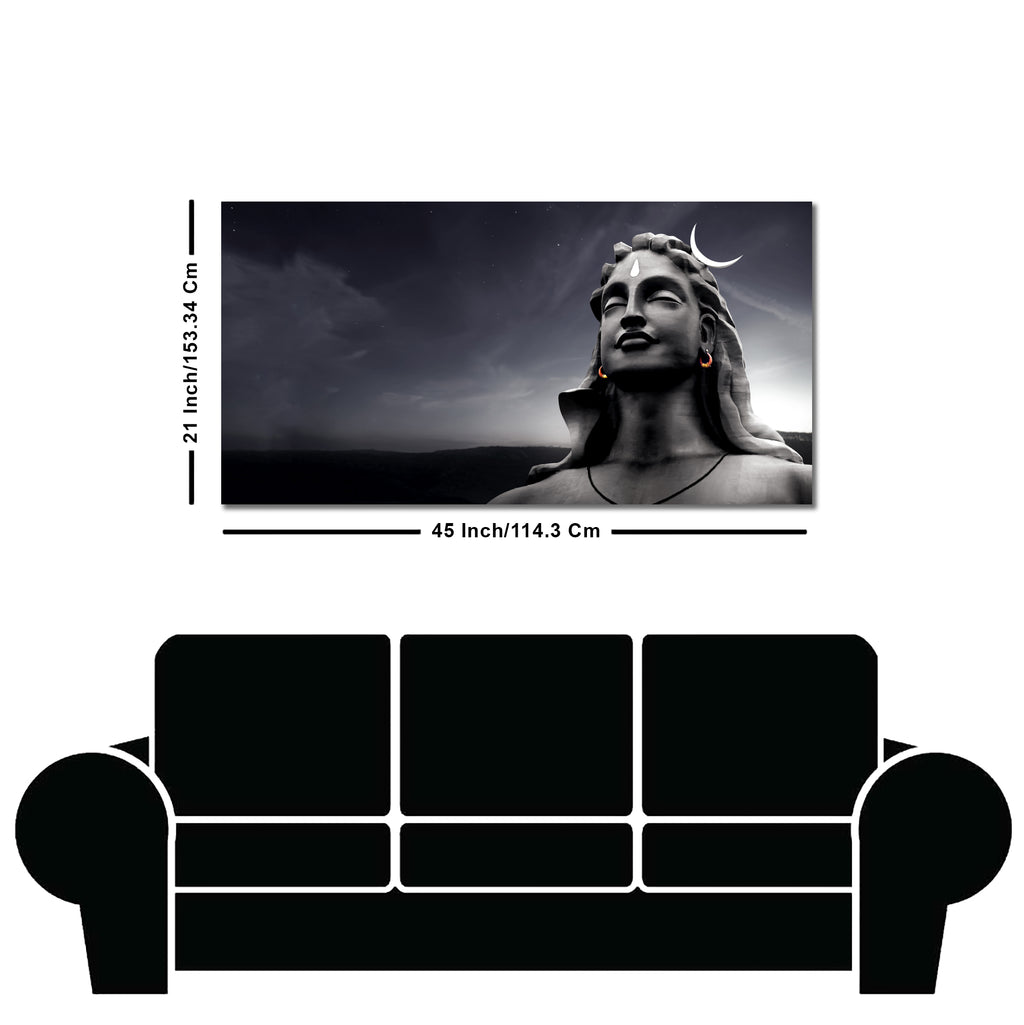 Adiyogi Shiva with Moon on the Head Wall Painting