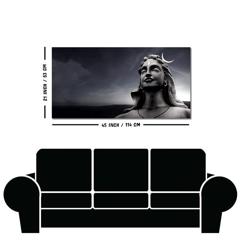Adiyogi Shiva with Moon on the Head Wall Painting
