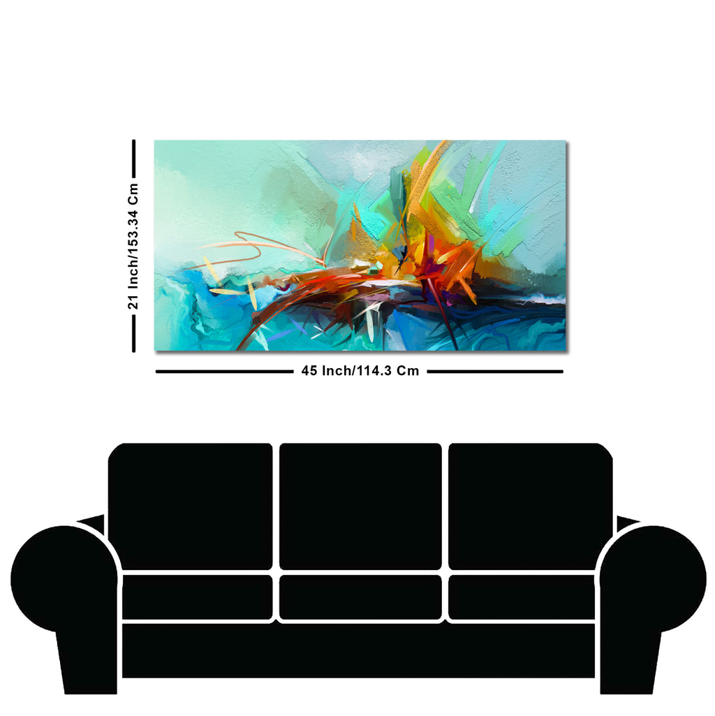 Vibrant Color Patch Abstract Canvas Wall Painting