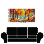 Nature Wall Painting of Colorful Autumn Season Forest