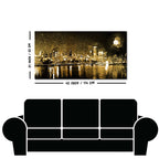 Skyline Night view Premium Canvas Wall Painting