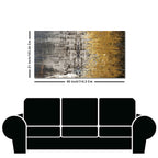 Modern Golden Abstract Textured Premium Canvas Wall Painting