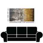 Modern Golden Abstract Textured Premium Canvas Wall Painting