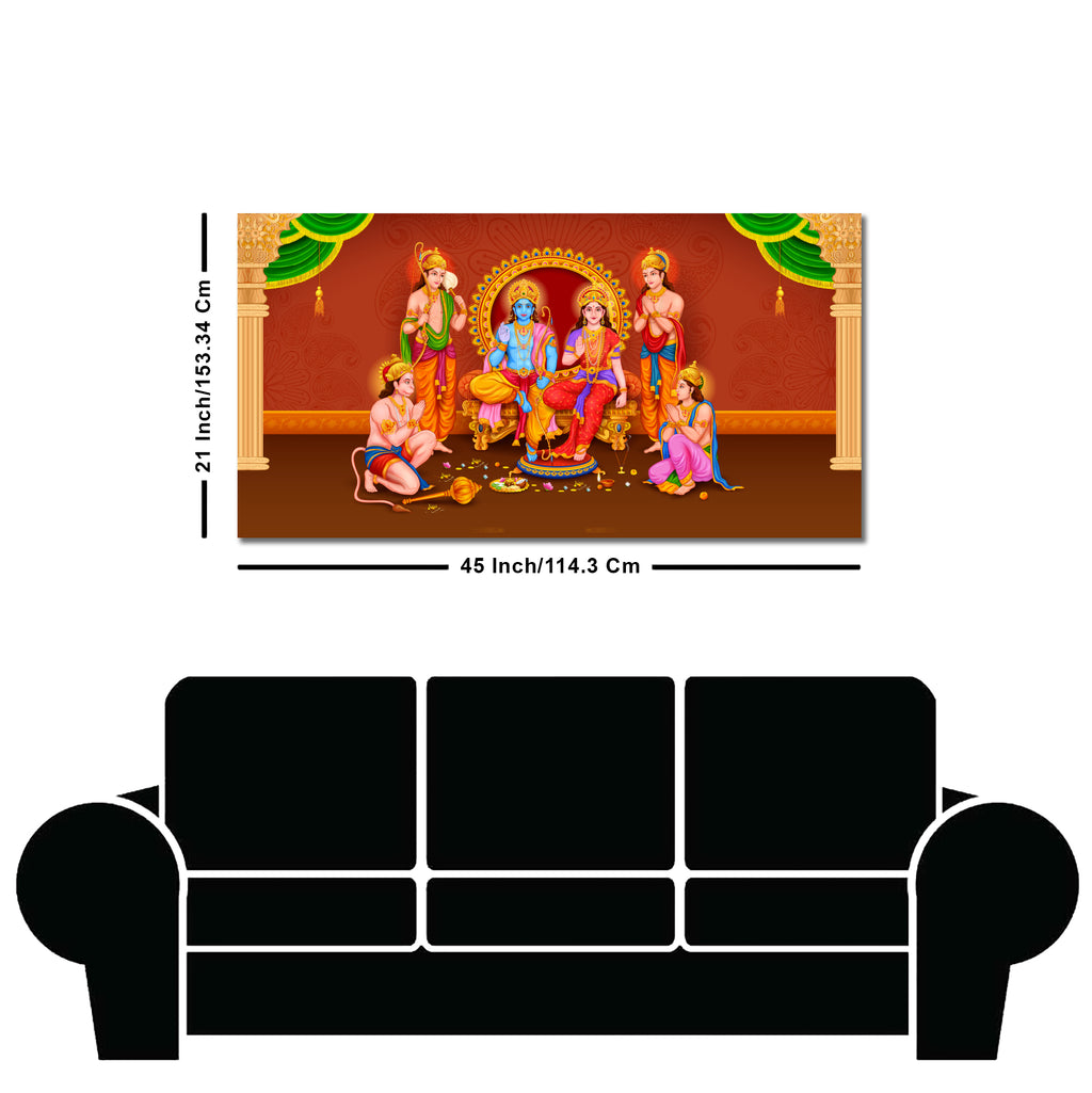 Lord Ram Darbar Canvas Wall Painting