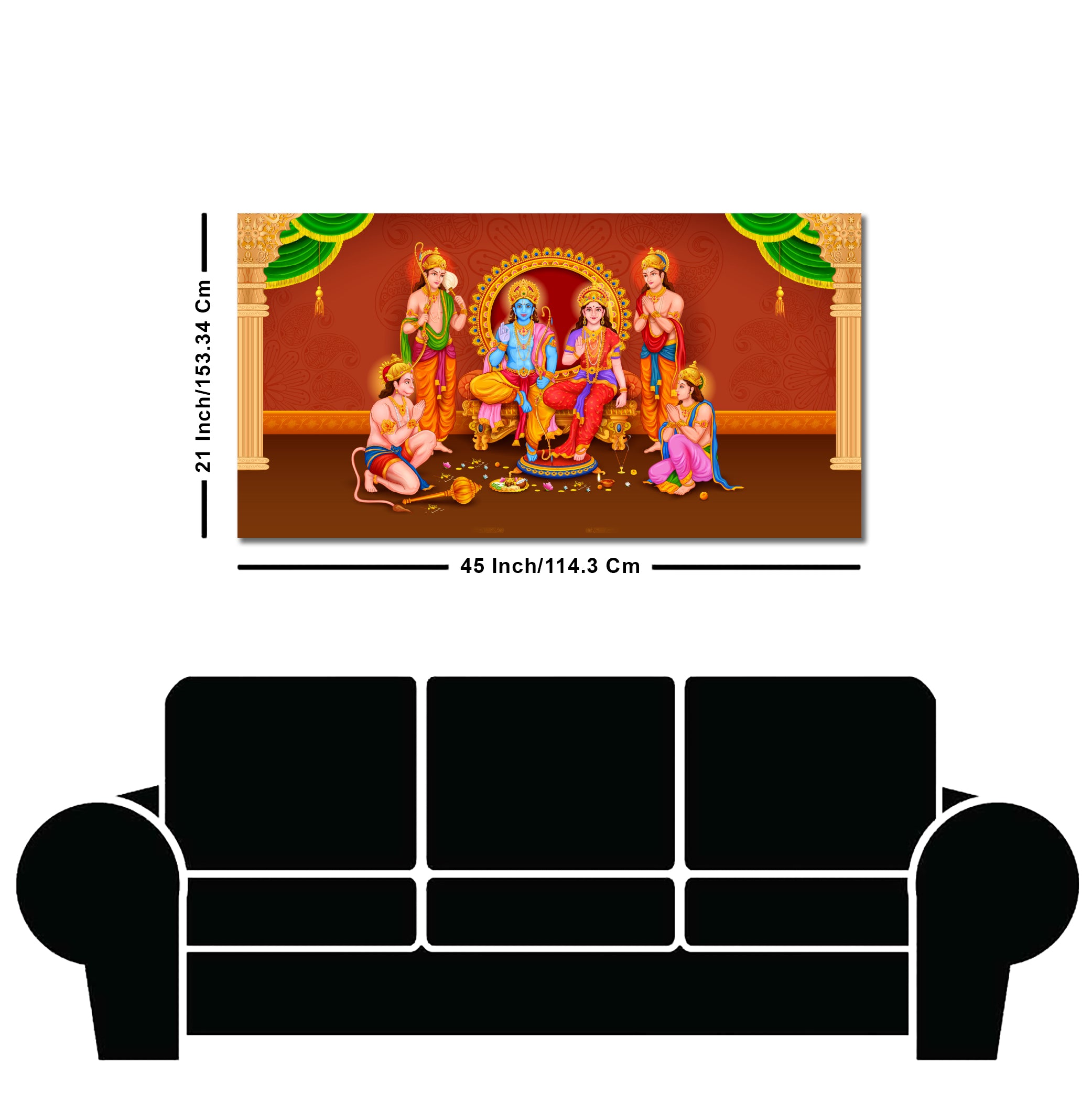 Lord Ram Darbar Canvas Wall Painting