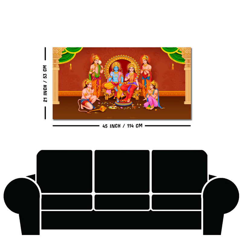 Lord Ram Darbar Canvas Wall Painting