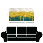 Abstract Forest with Golden Tree Premium Canvas Wall Painting