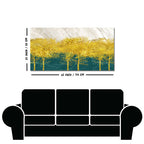 Abstract Forest with Golden Tree Premium Canvas Wall Painting