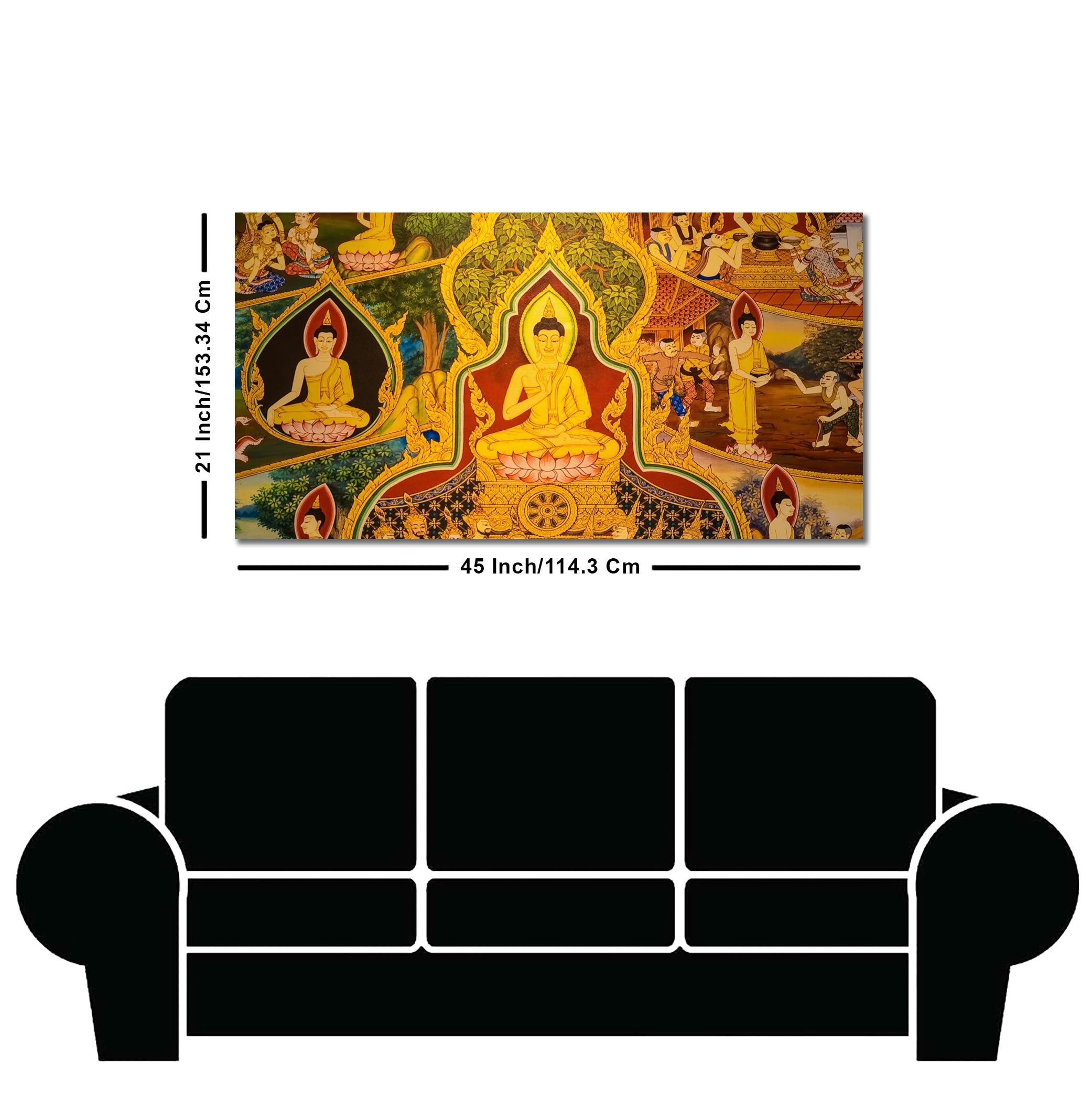 Lord Spiritual Buddha Canvas Wall Painting