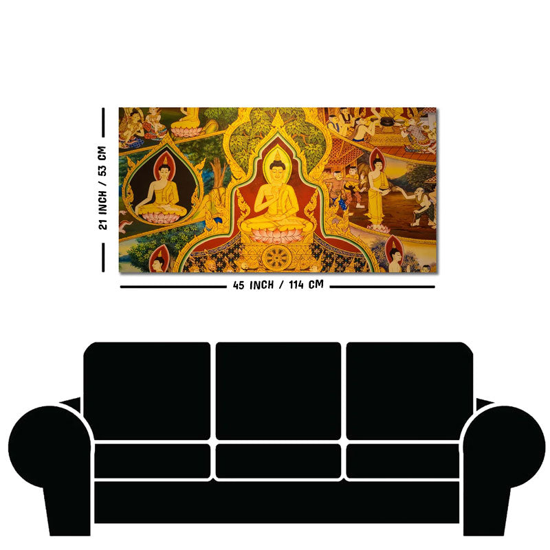 Lord Spiritual Buddha Canvas Wall Painting