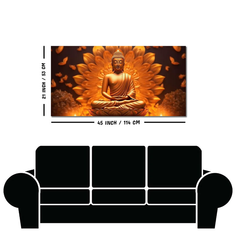 Premium Canvas Wall Painting of Meditating Lord Buddha