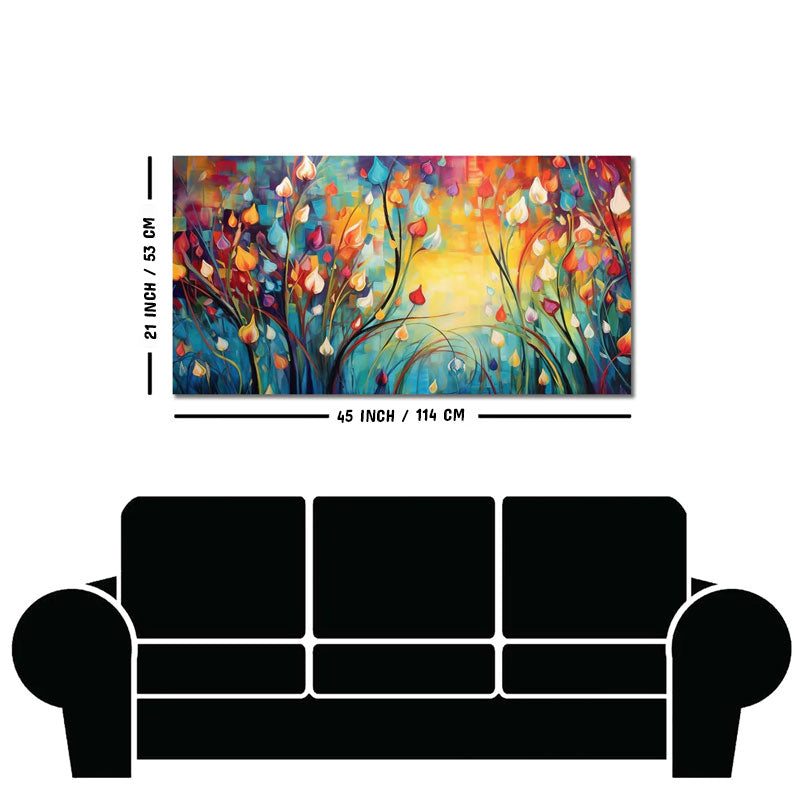 Beautiful Abstract Art of Colorful Flowers Canvas Wall Painting