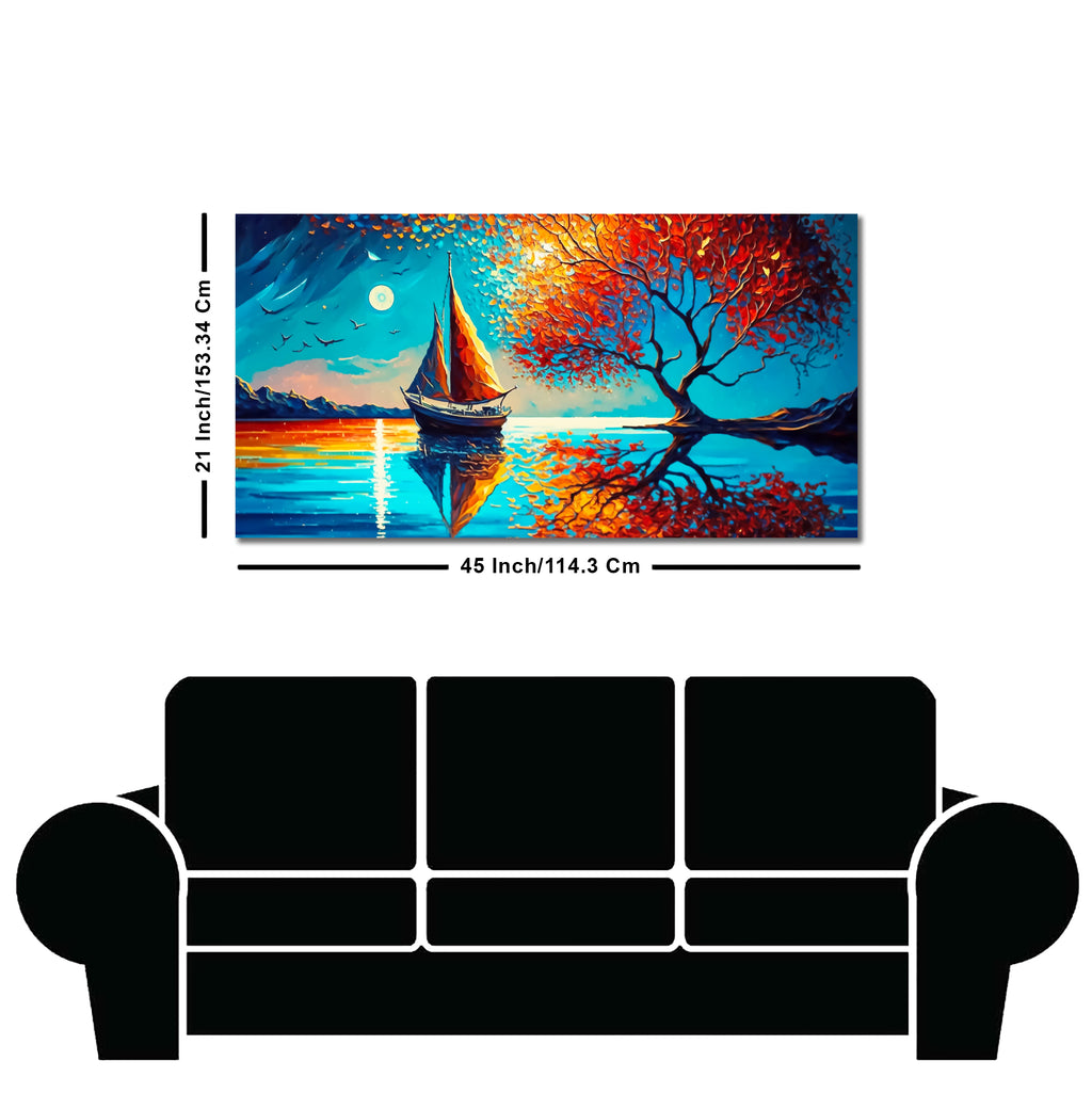Amazing Scenery of Night View Canvas Wall Painting