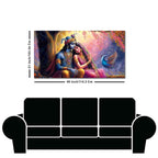 Divine Radha with Krishna Beautiful Canvas Wall Painting