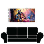 Divine Radha with Krishna Beautiful Canvas Wall Painting