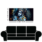 Shree Krishna Playing with Flute Canvas Wall Painting