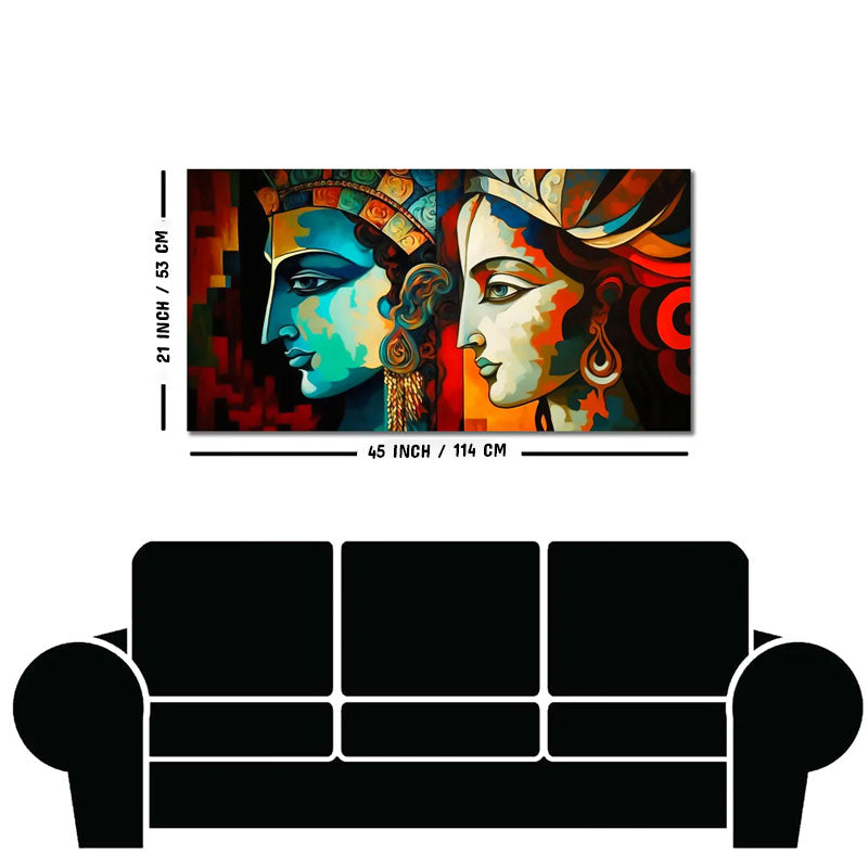Abstract Colorful Textured Canvas Wall Painting