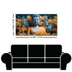 Meditating Buddha Monk Canvas Wall Painting