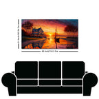 Beautiful Lake with A Sunset View Canvas Wall Painting