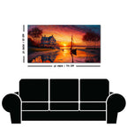 Beautiful Lake with A Sunset View Canvas Wall Painting