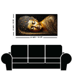 Modern Golden Buddha Statue Premium Canvas Wall Painting