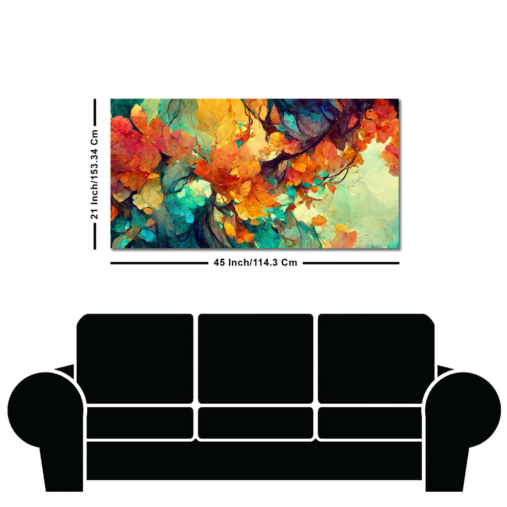 Abstract Texture Colorful Leaves Art Canvas Wall Painting