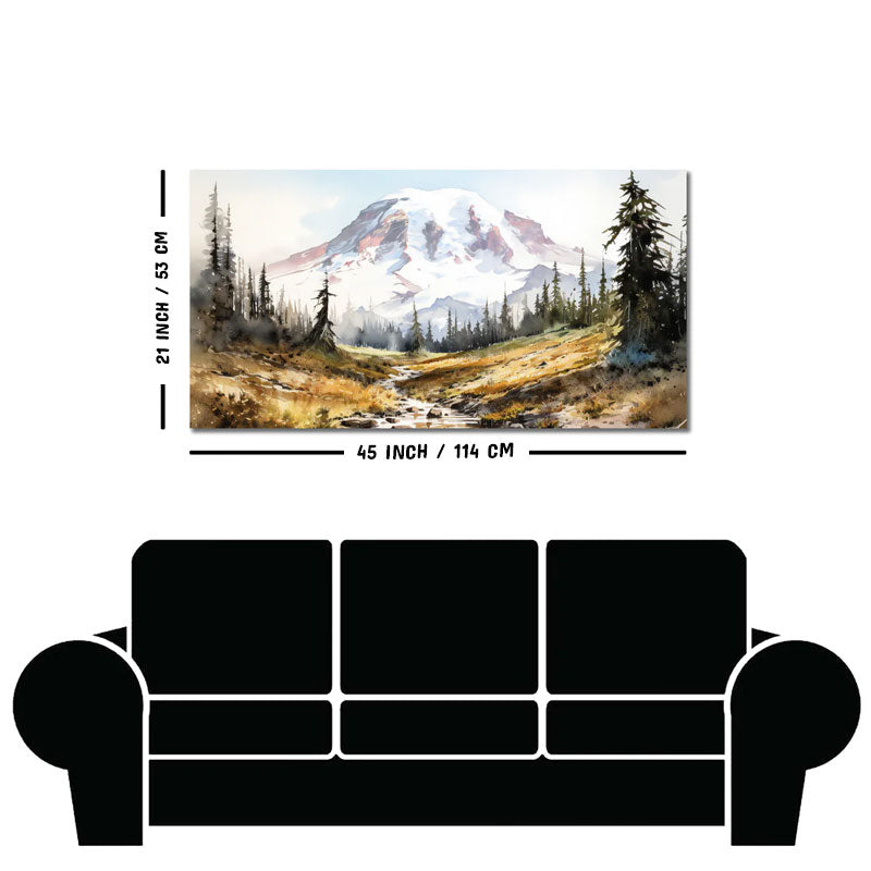 Scenery of Mountain Stream Canvas Wall Painting