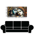 Classic Lord Radha Rani and krishna Canvas Wall Painting