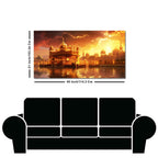 Famous Holy Golden Temple At Sunset View Canvas Wall Painting