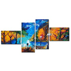 Beautiful Scenery of Couple Dating Canvas Painting