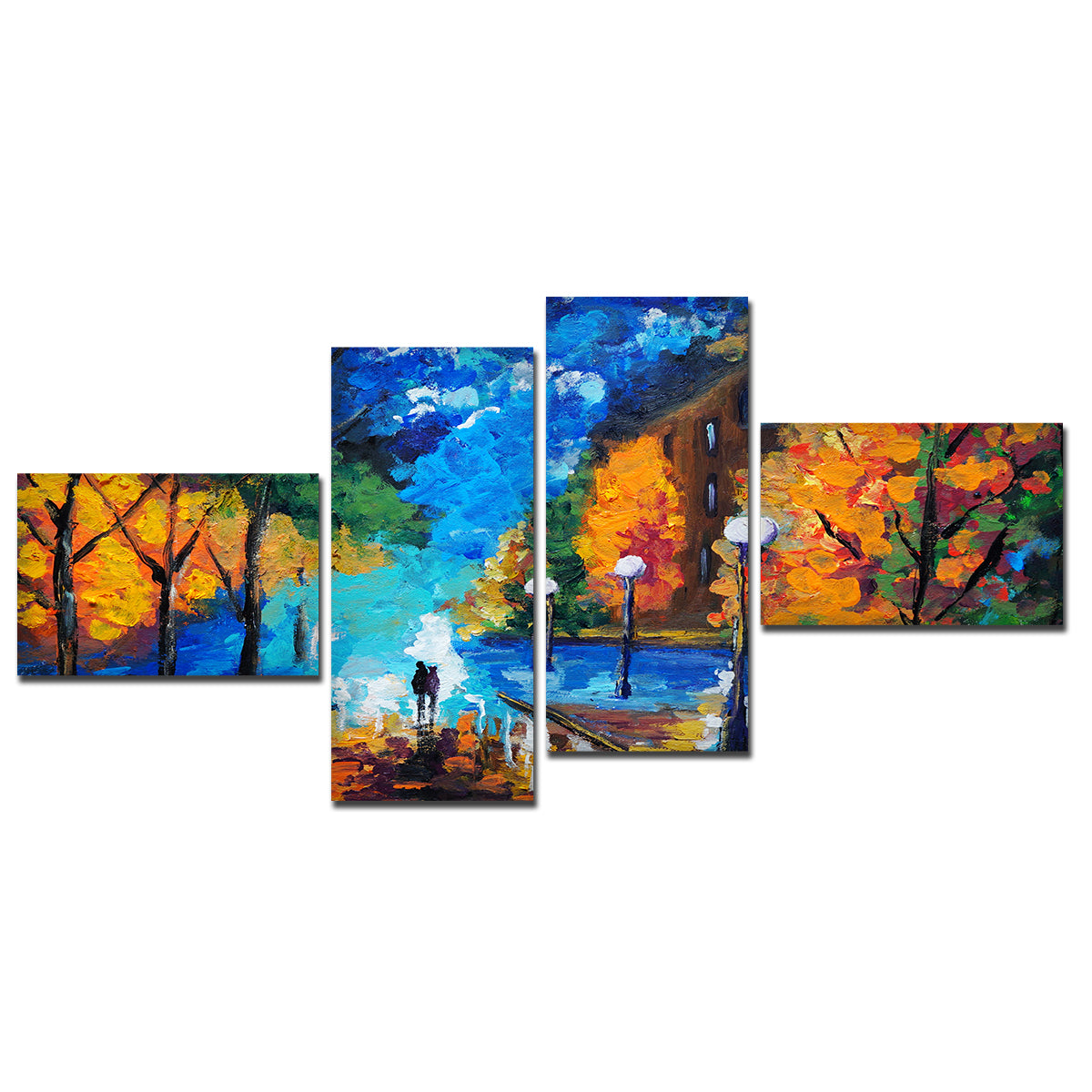 Beautiful Scenery of Couple Dating Canvas Painting